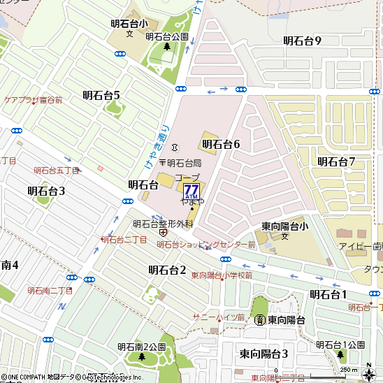 ＣＯ・ＯＰ明石台店付近の地図
